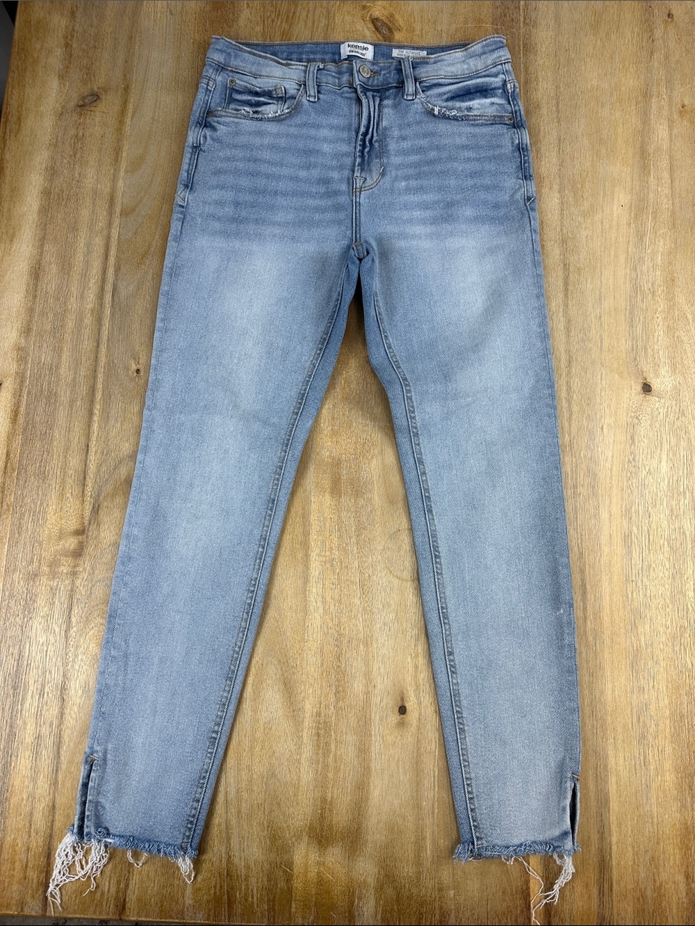 Kenzie Vintage Luxe Light Wash High Rise Skinny Distressed Jeans
